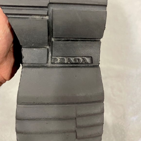 Prada Black Leather Combat Boots Size 7 - Picture 13 of 13